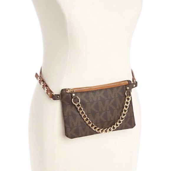 michael kors logo belt bag